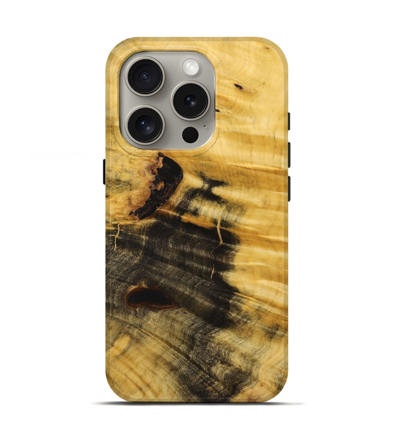 iPhone 16 Pro Wood+Resin Live Edge Phone Case - Brad (Wood Burl, 720761)