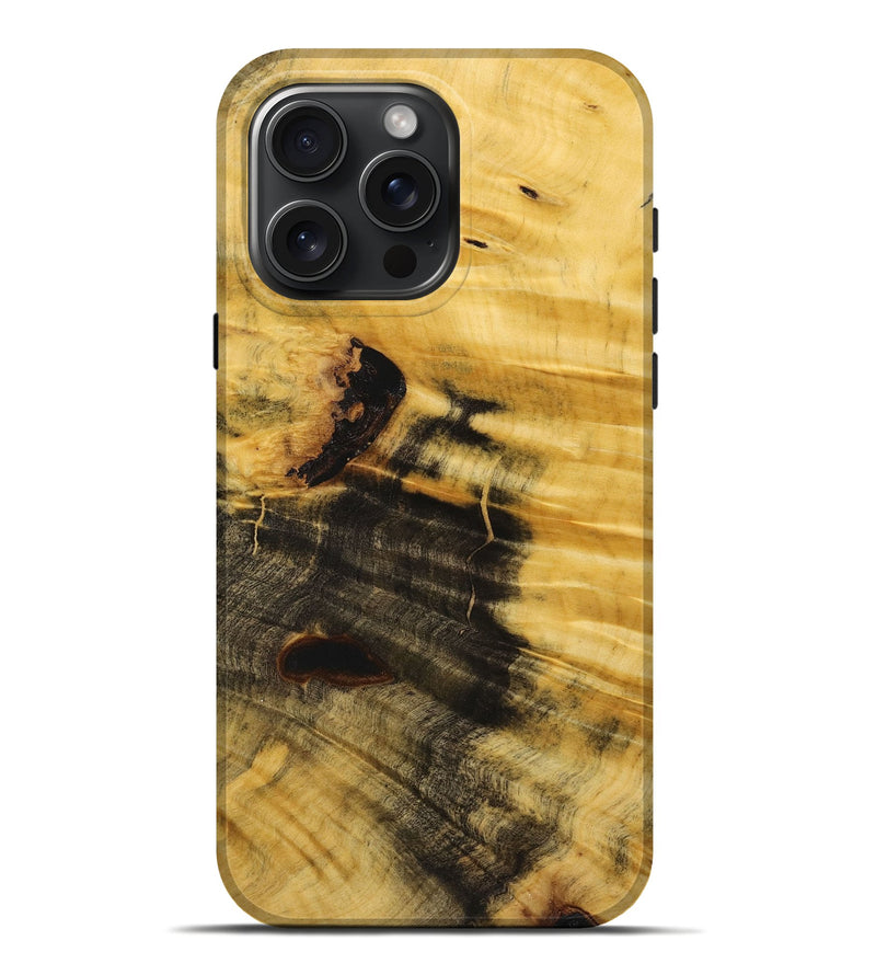 iPhone 16 Pro Max Wood+Resin Live Edge Phone Case - Brad (Wood Burl, 720761)