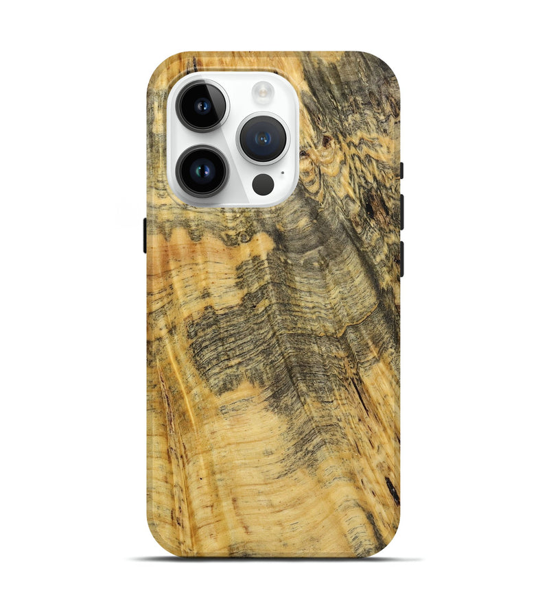 iPhone 15 Pro Wood+Resin Live Edge Phone Case - Evelyn (Wood Burl, 720762)