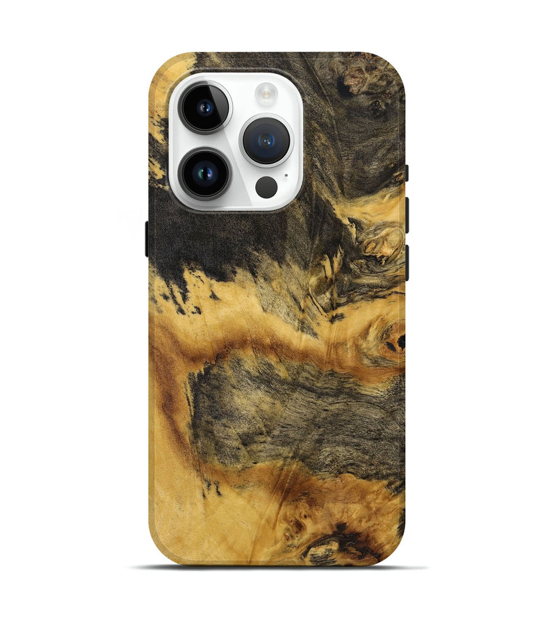 iPhone 15 Pro Wood+Resin Live Edge Phone Case - Nancy (Wood Burl, 720763)