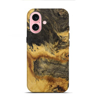 iPhone 16 Wood+Resin Live Edge Phone Case - Nancy (Wood Burl, 720763)