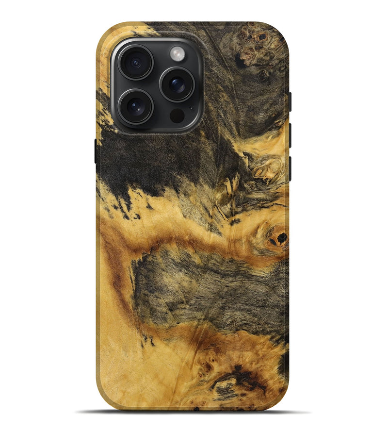 iPhone 16 Pro Max Wood+Resin Live Edge Phone Case - Nancy (Wood Burl, 720763)