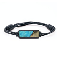 Classic Wood+Resin Bracelet - Dante (Teal & Gold, 720774)