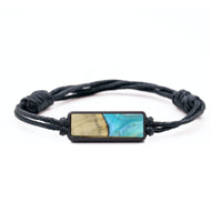 Classic Wood+Resin Bracelet - Beckett (Teal & Gold, 720776)