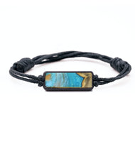 Classic Wood+Resin Bracelet - Ryder (Teal & Gold, 720778)