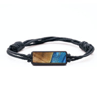 Classic Wood+Resin Bracelet - George (Teal & Gold, 720784)