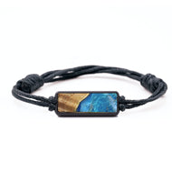 Classic Wood+Resin Bracelet - Shari (Teal & Gold, 720785)