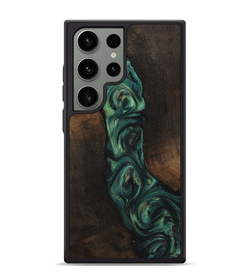 Galaxy S24 Ultra Wood+Resin Phone Case - Christa (Green, 720839)