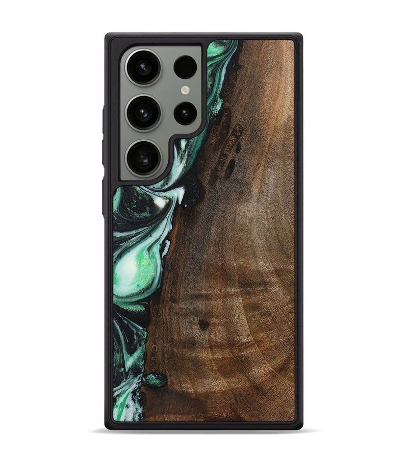 Galaxy S24 Ultra Wood+Resin Phone Case - Nakia (Green, 720841)