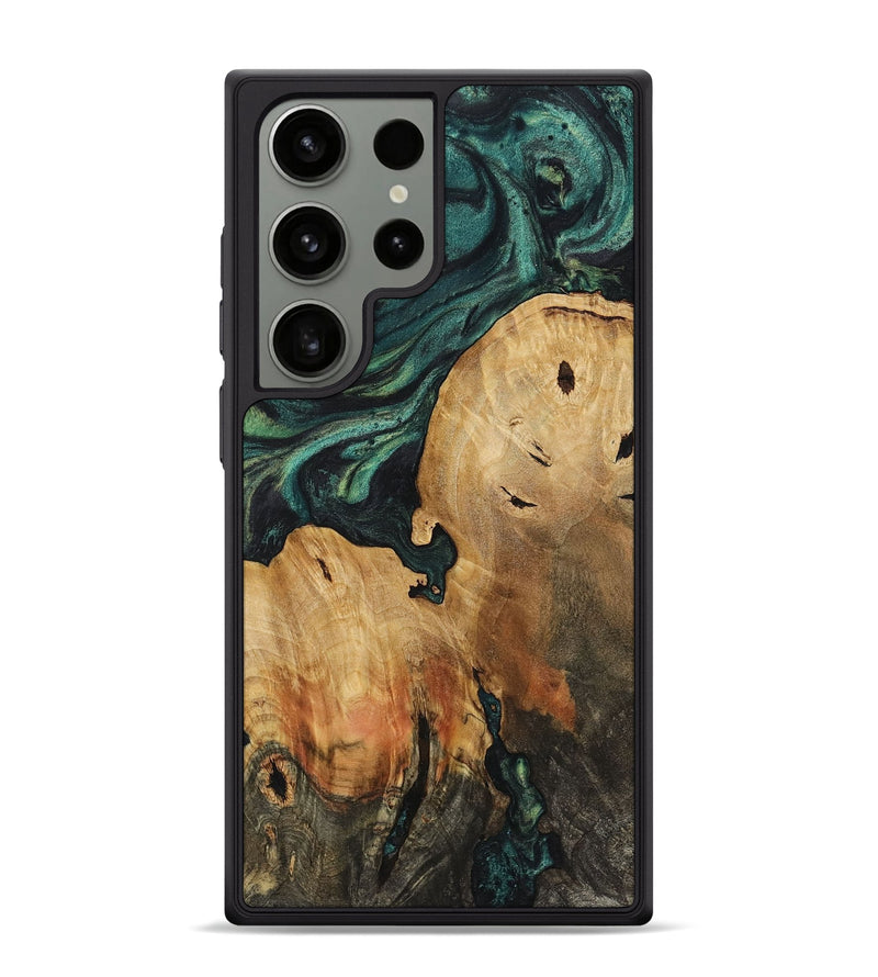 Galaxy S24 Ultra Wood+Resin Phone Case - Laurie (Green, 720845)