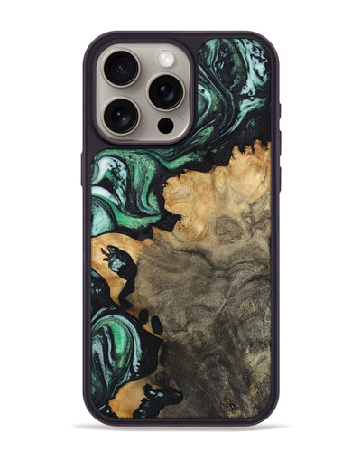 iPhone 15 Pro Max Wood+Resin Phone Case - Everlee (Green, 720850)