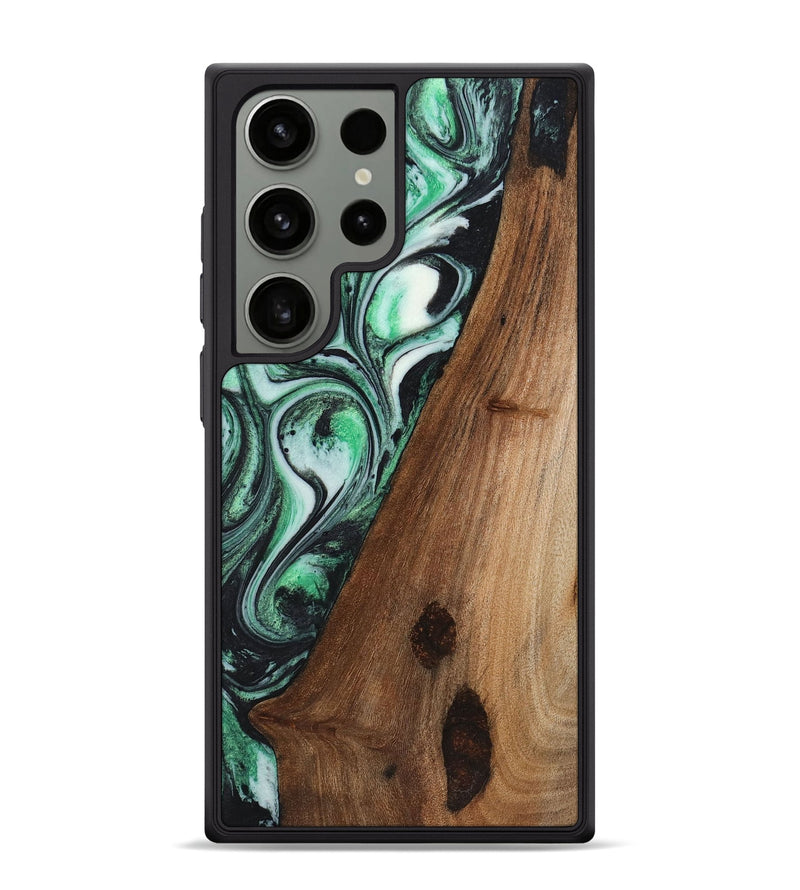 Galaxy S24 Ultra Wood+Resin Phone Case - Alejandra (Green, 720851)