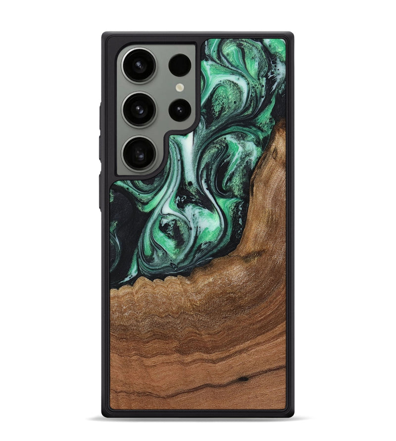 Galaxy S24 Ultra Wood+Resin Phone Case - Noah (Green, 720860)