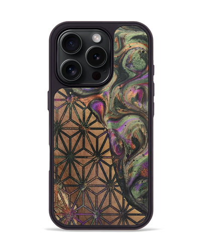 iPhone 16 Pro Wood+Resin Phone Case - Kenzie (Pattern, 720897)