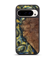 Pixel 9 Pro Wood+Resin Phone Case - Larry (Teal & Gold, 720903)