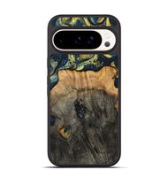 Pixel 9 Pro Wood+Resin Phone Case - Eduardo (Teal & Gold, 720907)