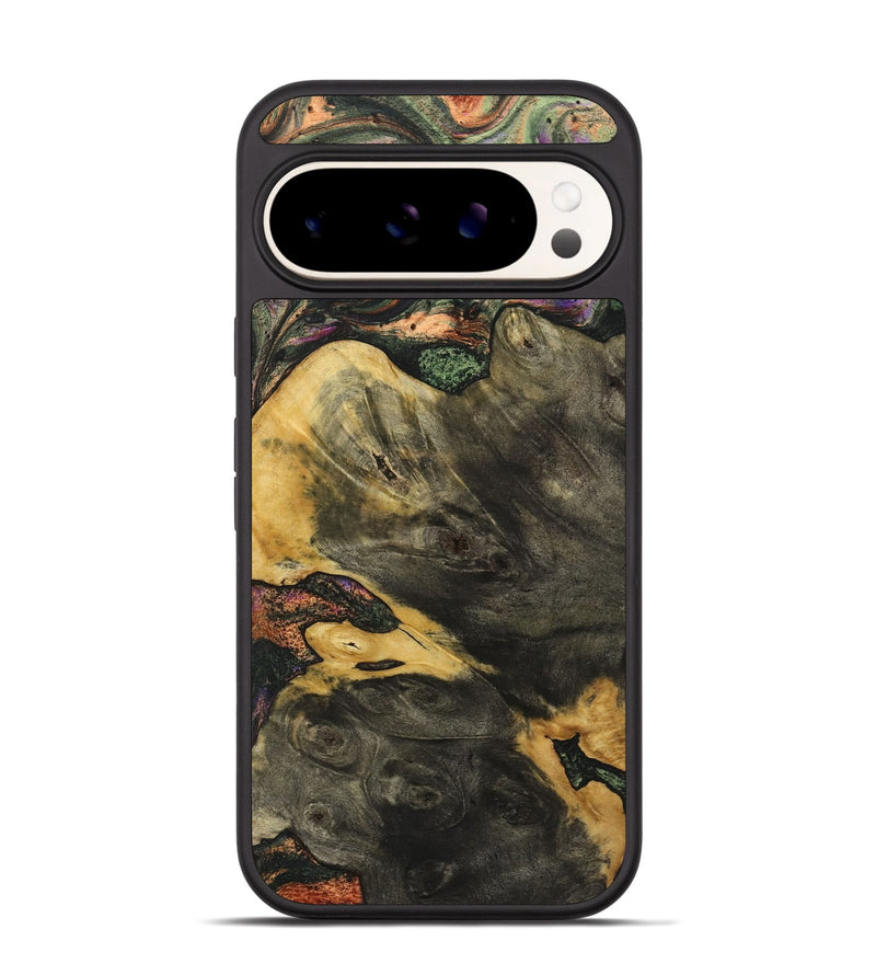 Pixel 9 Wood+Resin Phone Case - Myles (Green, 720954)