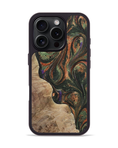 iPhone 16 Pro Wood+Resin Phone Case - Sawyer (Green, 720968)