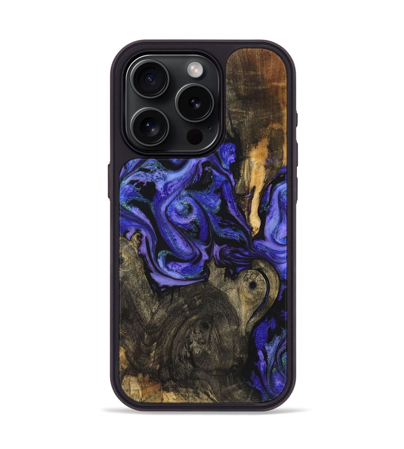 iPhone 15 Pro Wood+Resin Phone Case - Cooper (Purple, 720994)