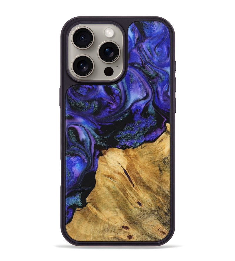 iPhone 16 Pro Max Wood+Resin Phone Case - Teri (Purple, 720999)