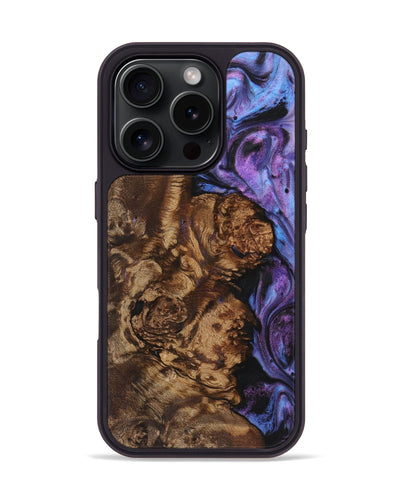 iPhone 16 Pro Wood+Resin Phone Case - Evie (Purple, 721017)