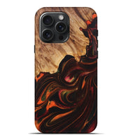 iPhone 16 Pro Max Wood+Resin Live Edge Phone Case - Lula (Red, 721027)