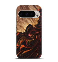 Pixel 9 Pro Wood+Resin Live Edge Phone Case - Lula (Red, 721027)