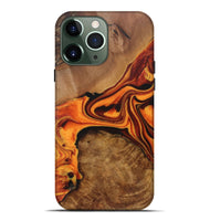 iPhone 13 Pro Max Wood+Resin Live Edge Phone Case - Chandler (Red, 721032)