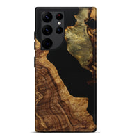 Galaxy S22 Ultra Wood+Resin Live Edge Phone Case - Ellie (Pure Black, 721038)