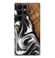 Galaxy S22 Ultra Wood+Resin Live Edge Phone Case - Courtney (Black & White, 721068)