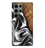 Galaxy S23 Ultra Wood+Resin Live Edge Phone Case - Courtney (Black & White, 721068)