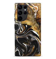 Galaxy S22 Ultra Wood+Resin Live Edge Phone Case - Maddox (Black & White, 721070)