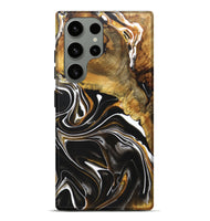 Galaxy S23 Ultra Wood+Resin Live Edge Phone Case - Maddox (Black & White, 721070)