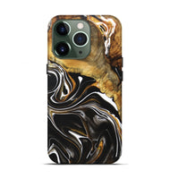 iPhone 13 Pro Wood+Resin Live Edge Phone Case - Maddox (Black & White, 721070)