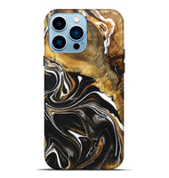 iPhone 14 Pro Max Wood+Resin Live Edge Phone Case - Maddox (Black & White, 721070)