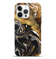 iPhone 15 Pro Max Wood+Resin Live Edge Phone Case - Maddox (Black & White, 721070)