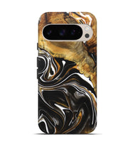 Pixel 9 Wood+Resin Live Edge Phone Case - Maddox (Black & White, 721070)