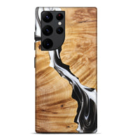 Galaxy S22 Ultra Wood+Resin Live Edge Phone Case - Taryn (Black & White, 721071)