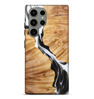 Galaxy S23 Ultra Wood+Resin Live Edge Phone Case - Taryn (Black & White, 721071)