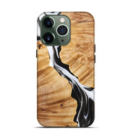 iPhone 13 Pro Wood+Resin Live Edge Phone Case - Taryn (Black & White, 721071)