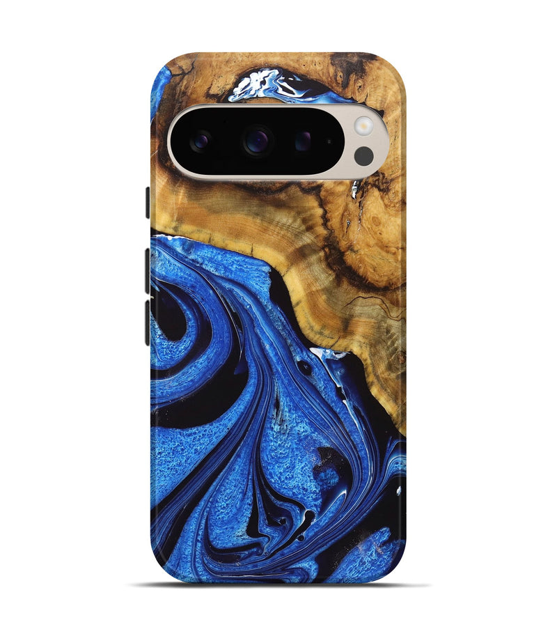 Pixel 9 Pro Wood+Resin Live Edge Phone Case - Staci (Blue, 721075)