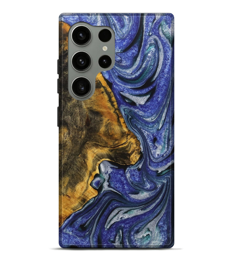 Galaxy S24 Ultra Wood+Resin Live Edge Phone Case - Muhammad (Blue, 721079)