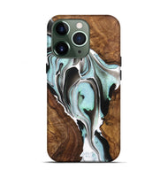 iPhone 13 Pro Wood+Resin Live Edge Phone Case - Joe (Black & White, 721103)