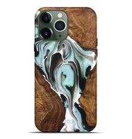 iPhone 13 Pro Max Wood+Resin Live Edge Phone Case - Joe (Black & White, 721103)