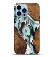 iPhone 14 Pro Max Wood+Resin Live Edge Phone Case - Joe (Black & White, 721103)