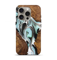 iPhone 16 Pro Wood+Resin Live Edge Phone Case - Joe (Black & White, 721103)