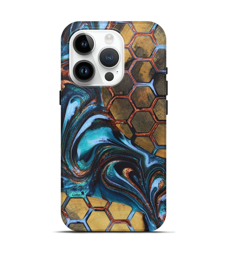 iPhone 15 Pro Wood+Resin Live Edge Phone Case - Averie (Pattern, 721109)