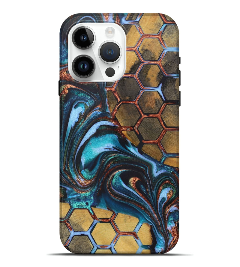 iPhone 15 Pro Max Wood+Resin Live Edge Phone Case - Averie (Pattern, 721109)