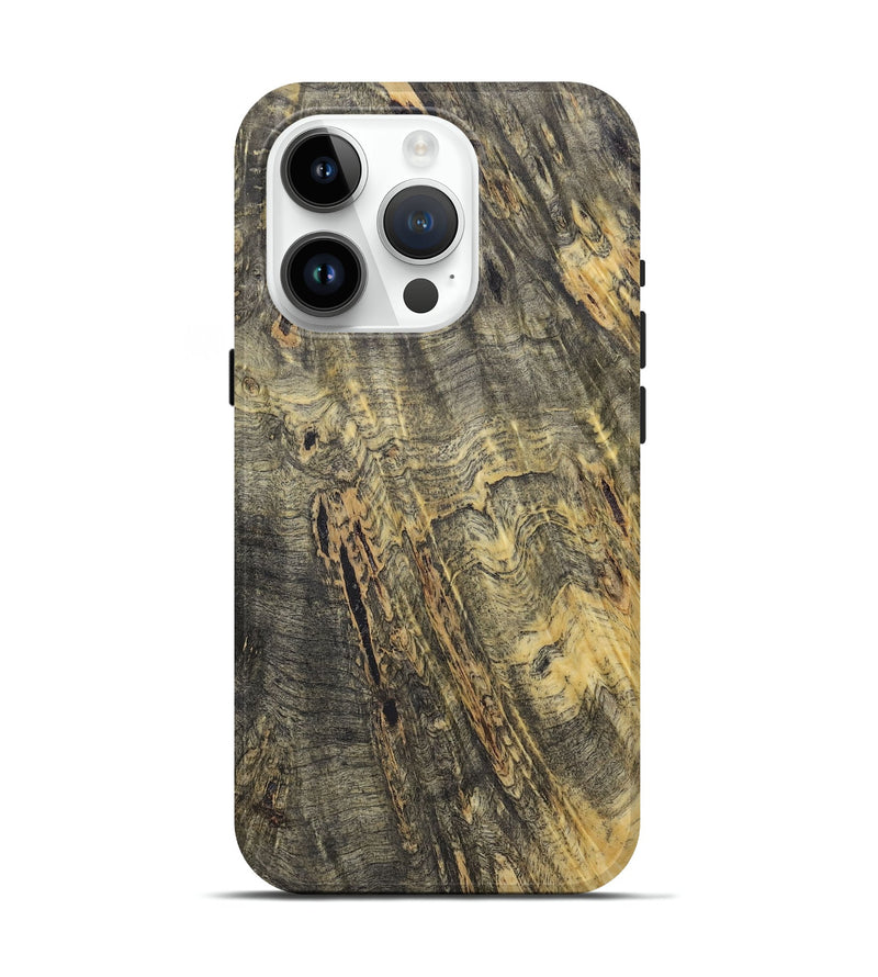 iPhone 15 Pro Wood+Resin Live Edge Phone Case - Lewis (Wood Burl, 721111)