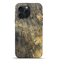 iPhone 16 Pro Max Wood+Resin Live Edge Phone Case - Lewis (Wood Burl, 721111)